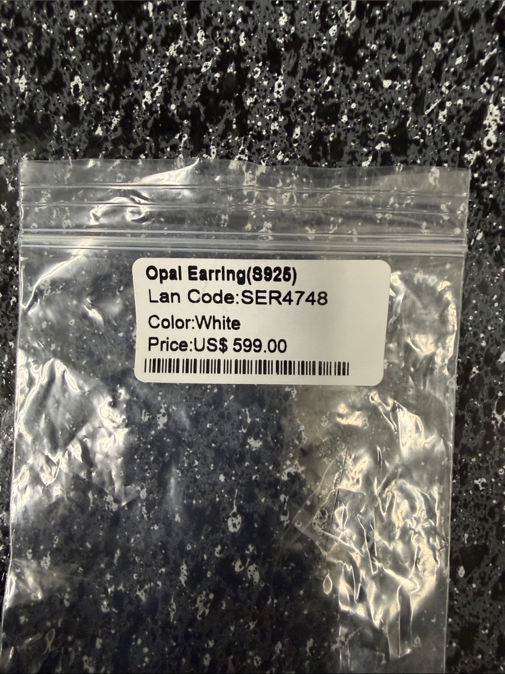 Opal Drop Fringe Earrings - Silver Tone - Picture 3 of 3
